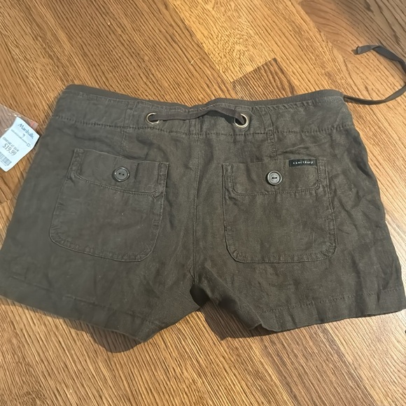 Brown Linen Shorta - Picture 2 of 2